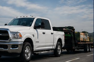Camioneta 3.5 toneladas con remolque Hot Shot